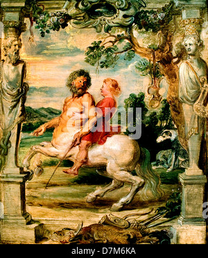 Achille istruito dal centauro Chirone Peter Paul Rubens 1577-1640 belga fiamminga del Belgio Foto Stock