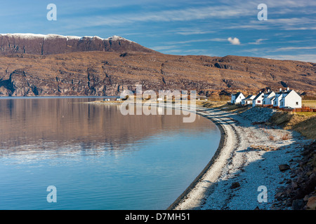 Una vista verso il Loch Kanaird, Ardmair, Highland, Scozia, Regno Unito, Europa. Foto Stock