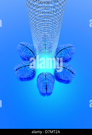 La mappatura del cervello, opere d'arte concettuale Foto Stock