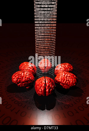 La mappatura del cervello, opere d'arte concettuale Foto Stock