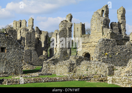 Castle Acre Priory, Norfolk, rovine monastiche, England, Regno Unito, cluniacense monastero medievale, Priorati inglese Foto Stock