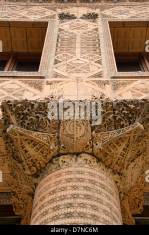 New York, Buffalo. Fideiussione Edificio, Pietra Miliare Storica Nazionale. Ornati in cotto esterno. Foto Stock