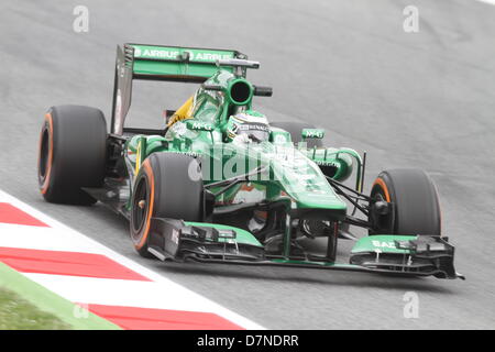 Barcellona, Spagna. Il 10 maggio 2013. Formula 1 Gran Premio di Spagna. Immagine mostra Kovalainen dribing Caterham CT03 al Circuit de Catalunya. Credit: Azione Plus immagini di sport/Alamy Live News Foto Stock