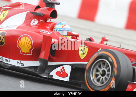 Barcellona, Spagna. Il 10 maggio 2013. Formula 1 Gran Premio di Spagna. Immagine mostra Fernando Alonso (ESP) guida la Ferrari F138 sul Circuito de Catalunya. Credit: Azione Plus immagini di sport/Alamy Live News Foto Stock