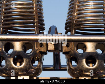 Un primo piano della mongolfiera bruciatori Foto Stock