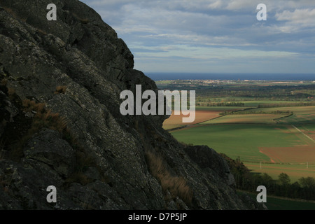 Vista dalla legge Traprain Foto Stock