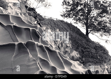 SABAH, MALESIA ORIENTALE Settembre 30 2009: Vento spazzata di arenaria è una Scenic evidenziare in corrispondenza della punta del Borneo isola nella Malesia orientale Foto Stock