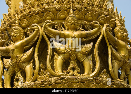 Scultura di cera, Wachsskulptur Thien Pansa Ubon Foto Stock