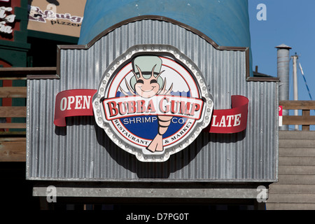 Bubba Gump Shrimp Company ristorante sul molo 39, Fisherman's Wharf di San Francisco, California, Stati Uniti d'America. Foto Stock