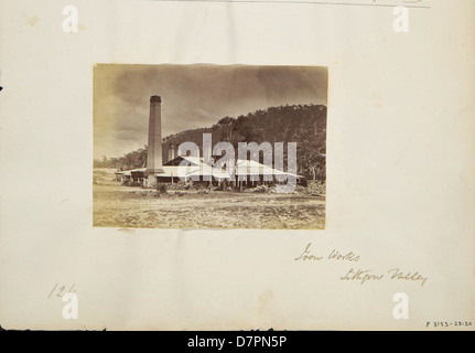 Forni di copertura e laminatoi presso la banca Esk iron works, 1875-1880 Foto Stock
