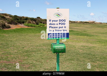 Dog Poo informazioni Foto Stock