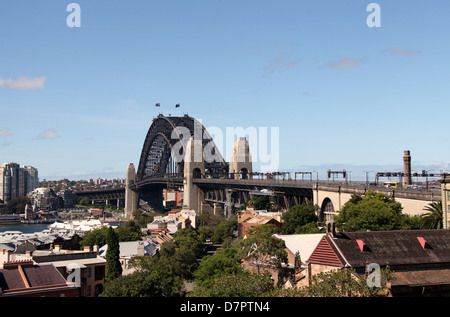 Il Ponte del Porto di Sydney da Observatory Hill Park Foto Stock