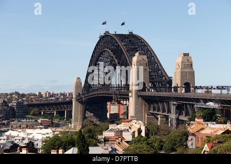 Il Ponte del Porto di Sydney da Observatory Hill Park Foto Stock