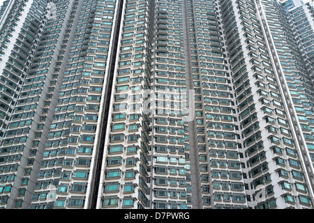 Dh governo alloggiamento pubblico Tung Chung HONG KONG Highrise appartamenti blocco densità di popolazione tower alto luogo isolati nuovi territori Foto Stock