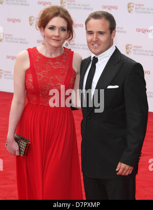 JENNIE MCALPINE & Alan Halsall BRITISH ACADEMY AWARDS TELEVISIONE SOUTHBANK Londra Inghilterra REGNO UNITO 12 Maggio 2013 Foto Stock