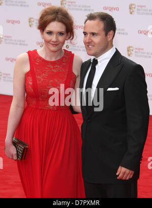 JENNIE MCALPINE & Alan Halsall BRITISH ACADEMY AWARDS TELEVISIONE SOUTHBANK Londra Inghilterra REGNO UNITO 12 Maggio 2013 Foto Stock