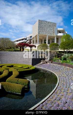 Il Central Garden presso il Getty Center per le Arti in Los Angeles Foto Stock