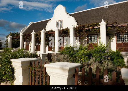 Cape Dutch Manor House, Meerlust Wine Estate, vicino a Stellenbosch, Sud Africa Foto Stock