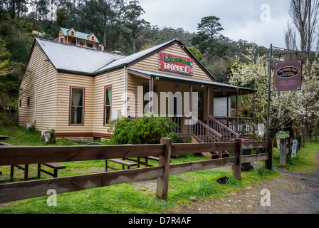 L'ex miniere d'oro della città e ora destinazione turistica di Walhalla in stato australiano di Victoria. Foto Stock