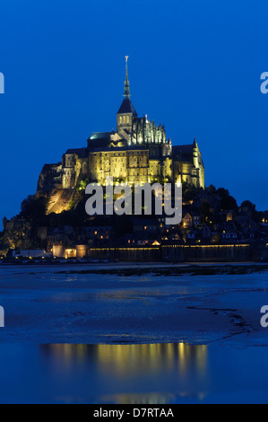 Mont-Saint-Michel (abbazia benedettina). La Normandia. Francia Foto Stock