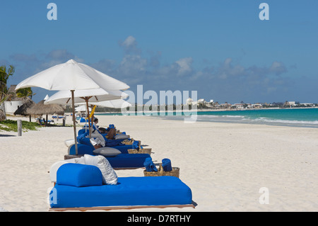 Maroma beach. Caribe. Quintana Roo stato. Riviera Maya. La penisola dello Yucatan. Messico Foto Stock