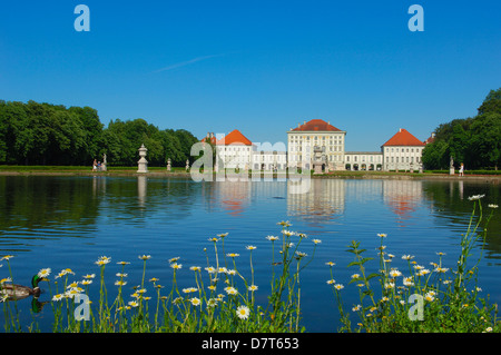 Monaco di Baviera, il castello di Nymphenburg, Schloss Nymphenburg, il palazzo di Nymphenburg, Baviera, Germania. Foto Stock