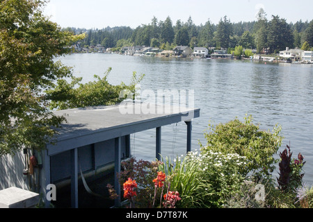 Lake Oswego Oregon fondata 1847 Mozzo industria del ferro, Lake Oswego Oregon benestante sobborgo di Portland, Duck Pond, Foto Stock