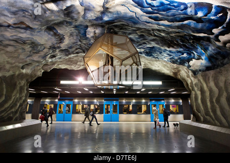 Stoccolma stazioni della metropolitana. (Svedese: Stoccolma la tunnelbana.) Svezia Foto Stock