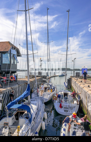 Porto di Chichester, a estuario, West Sussex, in Inghilterra, Regno Unito Foto Stock