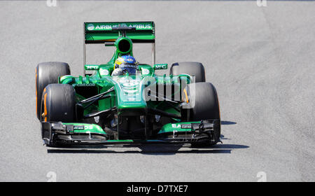 Montmelo, Spagna. Il 12 maggio 2013. Charles Pic (FRA), Caterham CT03 durante il Gran Premio di Formula Uno di Spagna sul Circuito de Catalunya race track a Montmelò vicino a Barcellona, SpainCredit: Kolvenbach/Alamy Live News Foto Stock