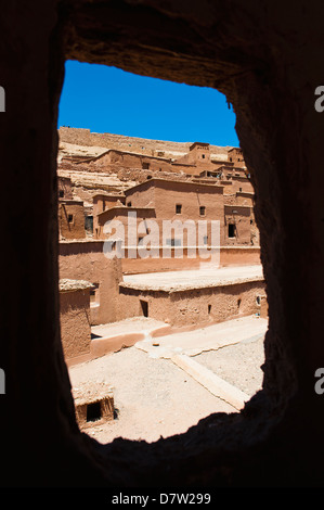 All'interno di Kasbah Ait Ben Haddou, Sito Patrimonio Mondiale dell'UNESCO, vicino a Ouarzazate, Marocco, Africa del Nord Foto Stock