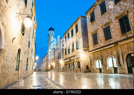 Dubrovnik Città Vecchia, convento francescano sull Stradun, Sito Patrimonio Mondiale dell'UNESCO, Dubrovnik, Dalmazia, Croazia Foto Stock