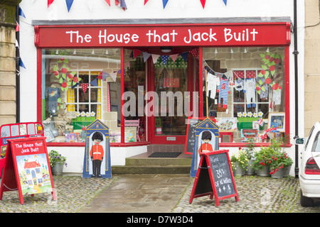 " La casa che Jack costruita', un toyshop indipendenti sulla Duke Street nella città mercato di stabilirsi in North Yorkshire. Foto Stock