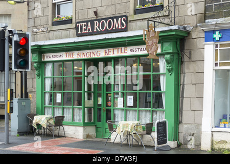 "Il Canto bollitore' sala da tè sul mercato a Settle, North Yorkshire. Foto Stock