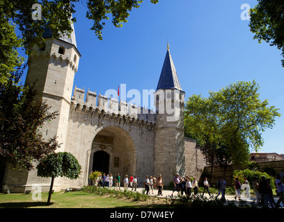 Sultani Topkapi Palace ingresso, Istanbul, Turchia Foto Stock