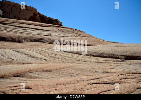 Cross-letti in arenaria eolie. Moab, Utah, Stati Uniti d'America. Foto Stock