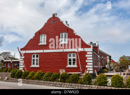 Casa Tradizionale Nordby sull'isola danese Fanoe Foto Stock