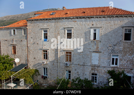 Dettagli architettonici nella Città Vecchia, Dubrovnik, Croazia. Foto Stock