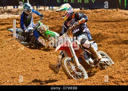 Agueda, Portogallo, 5 maggio 2013, Campionato Mondiale MX1, il portoghese Rui Goncalves con una KTM, nono in gara 1 e undicesimo in gara 2 Foto Stock