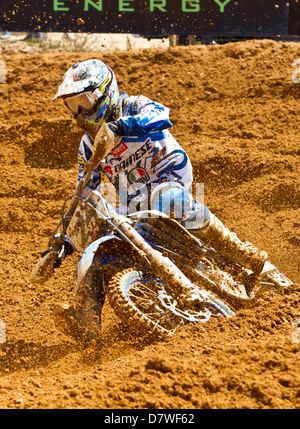 Agueda, Portogallo, 5 maggio 2013, Campionato Mondiale MX1, British Shaun Simpson con un TM, undicesima gara 1 e decimo in gara 2 Foto Stock