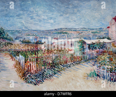 Montmartre dietro Le Moulin de la Galette 1887 Vincent van Gogh 1853 - 1890 Paesi Bassi Paesi Bassi Foto Stock