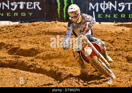 Agueda, Portogallo, 5 maggio 2013, Campionato Mondiale MX1, Italiano Davide Guarneri con una KTM, 14a gara 1 e XIII in gara 2 Foto Stock