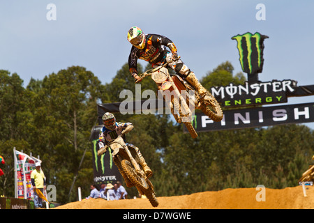 Agueda, Portogallo, 5 maggio 2013, Campionato Mondiale MX1, il portoghese Rui Goncalves con una KTM, nono in gara 1 e undicesimo in gara 2 Foto Stock