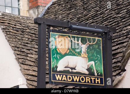 Castle Combe, un pittoresco villaggio nel Wiltshire, Inghilterra Foto Stock