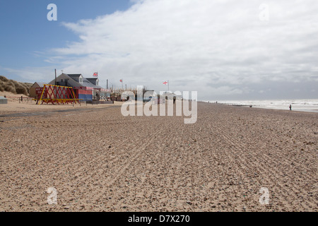 Camber Sands Beach, East Sussex, Inghilterra, Regno Unito. Foto Stock