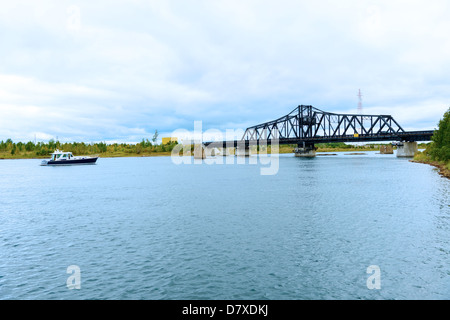 Ponte Girevole Monitoulin Isola, Ontario, Canada Foto Stock