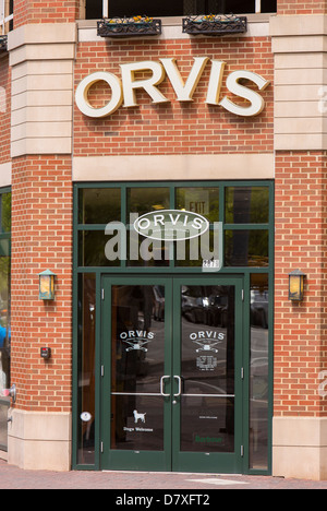 ARLINGTON, VIRGINIA, STATI UNITI D'AMERICA - Orvis Store, nel Clarendon quartiere. Foto Stock