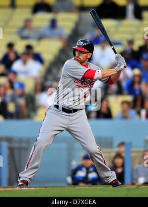 Los Angeles, CA. Stati Uniti d'America. Maggio 14, 2013. Washington cittadini primo baseman Adam LaRoche #25 a bat durante il Major League Baseball gioco tra i Los Angeles Dodgers e i cittadini di Washington presso il Dodger Stadium..Louis Lopez/CSM/Alamy Live News Foto Stock