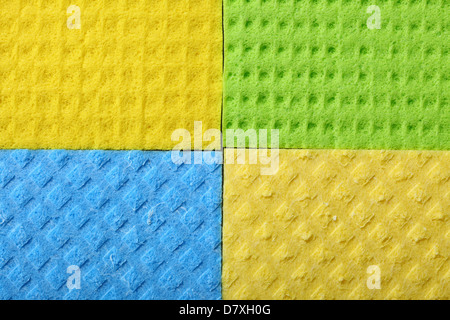 Cucina colorata in gomma spugna di materiale espanso come texture di sfondo. Blocchi in diversi colori. Foto Stock