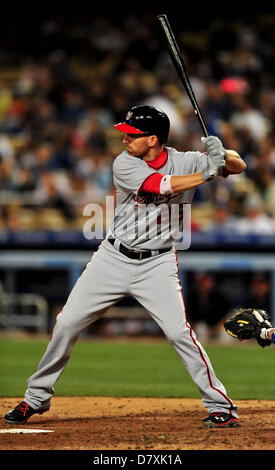 Los Angeles, CA. Stati Uniti d'America. Maggio 14, 2013. Washington cittadini primo baseman Adam LaRoche #25 a bat durante il Major League Baseball gioco tra i Los Angeles Dodgers e i cittadini di Washington presso il Dodger Stadium..Il Los Angeles Dodgers sconfiggere i cittadini di Washington 2-0.Louis Lopez/CSM/Alamy Live News Foto Stock